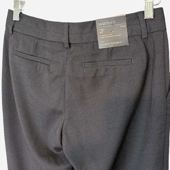 Banana Republic Skinny Pants Womens Gray Subtle Check Martin Fit NEW - Picture 4 of 11